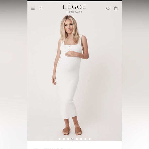 Legoe Heritage CREPE KNIT MIDI DRESS - Picture 1 of 16